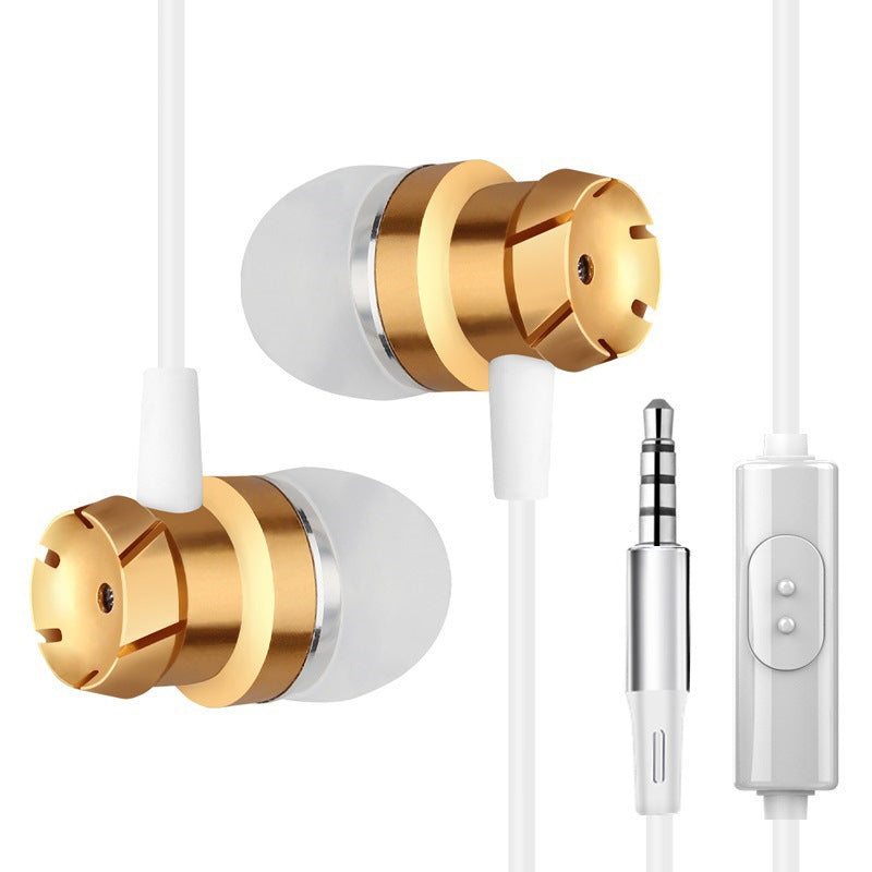 JMT-813834 Metal In-Ear Earphones with Turbo Bass and Microphone for Mobile and Computer Use