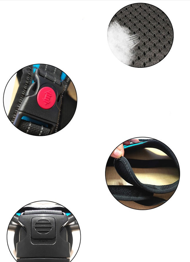 JMT-814026 Explosion-Proof Nylon Chest Harness Leash for Pets - Breathable, Wear-Resistant Design with Locking Buckle for Enhanced Stability