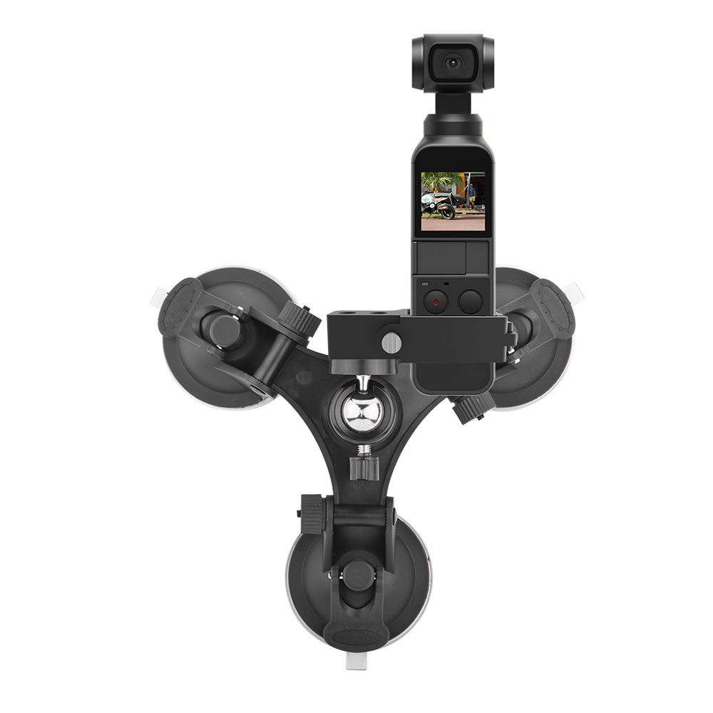JMT-814218 Secure Suction Cup Camera Stabilizer with Adjustable Angle and 1/4 Inch Screw Adapter