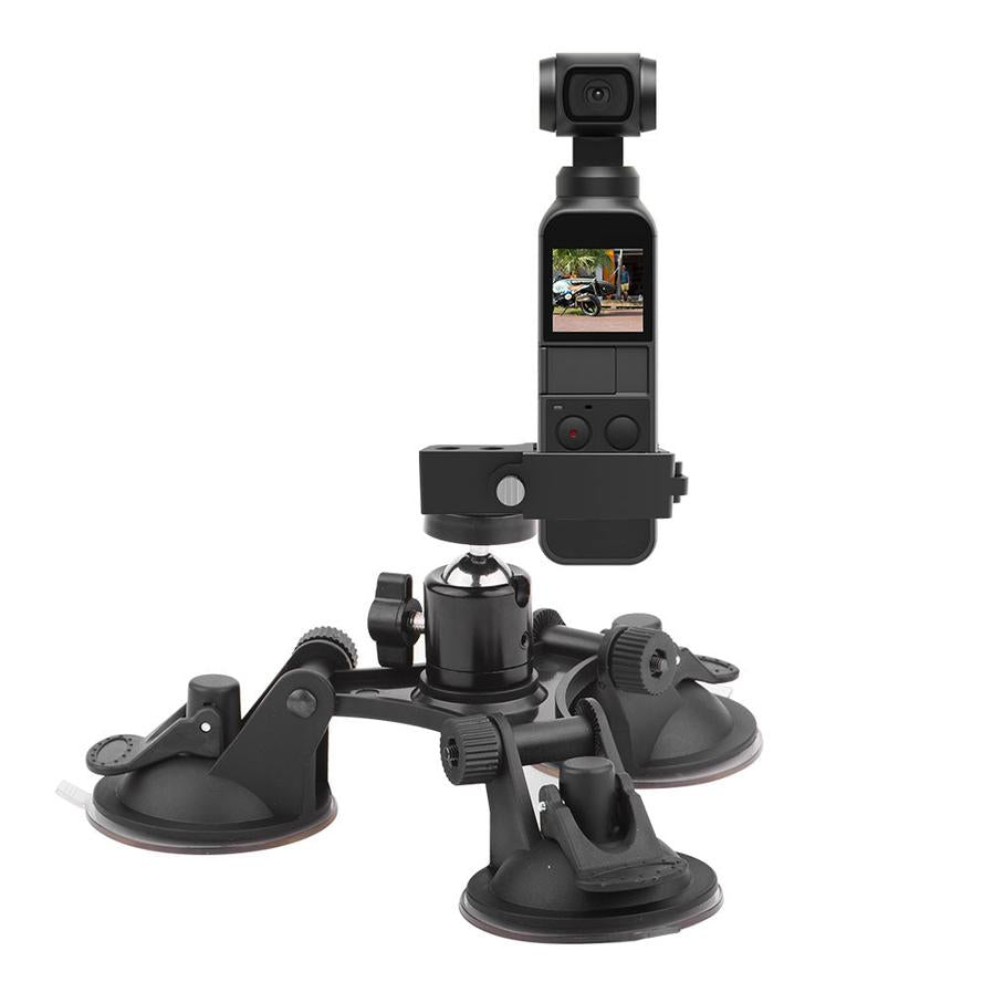 JMT-814218 Secure Suction Cup Camera Stabilizer with Adjustable Angle and 1/4 Inch Screw Adapter