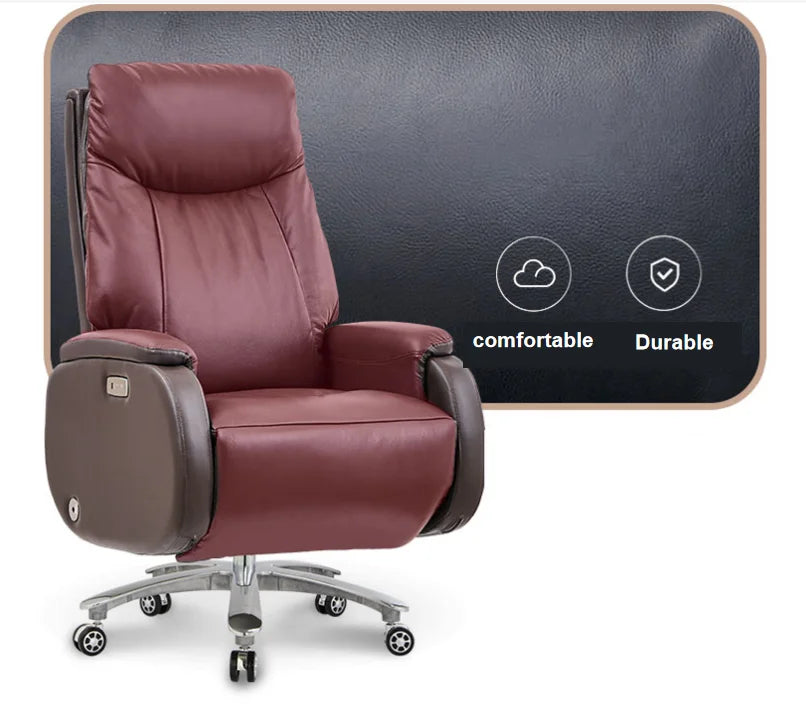 JMT-814602 Ergonomic High Back Office Chair with Lumbar Support and Footrest, PU Leather Finish