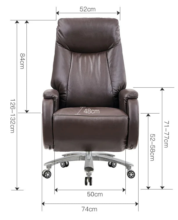 JMT-814602 Ergonomic High Back Office Chair with Lumbar Support and Footrest, PU Leather Finish