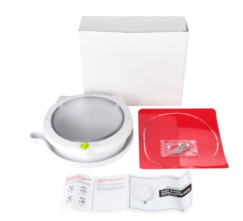 JMT-814666 Intelligent Control Cat Door - ABS Material, Available in White and Black