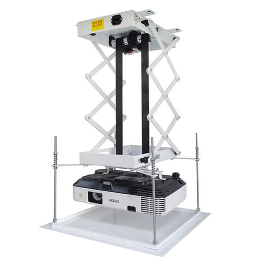JMT-814858 Electric Lifting Projector Hanger with Ultra-Thin Chassis - 0.8m Travel, Wireless Remote Control, 10KG Load Capacity