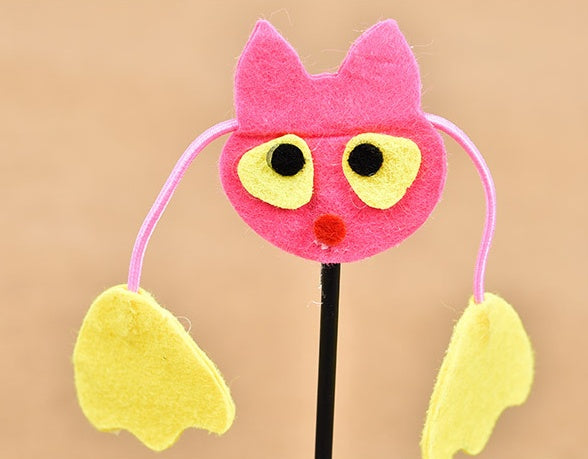 JMT-814858 Interactive Tumbler Toy with Built-in Laser Light and Feather Features for Cats