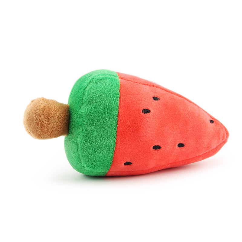 JMT-814986 Plush Watermelon Popsicle Bite-Resistant Pet Toy for Dogs - 14.5cm