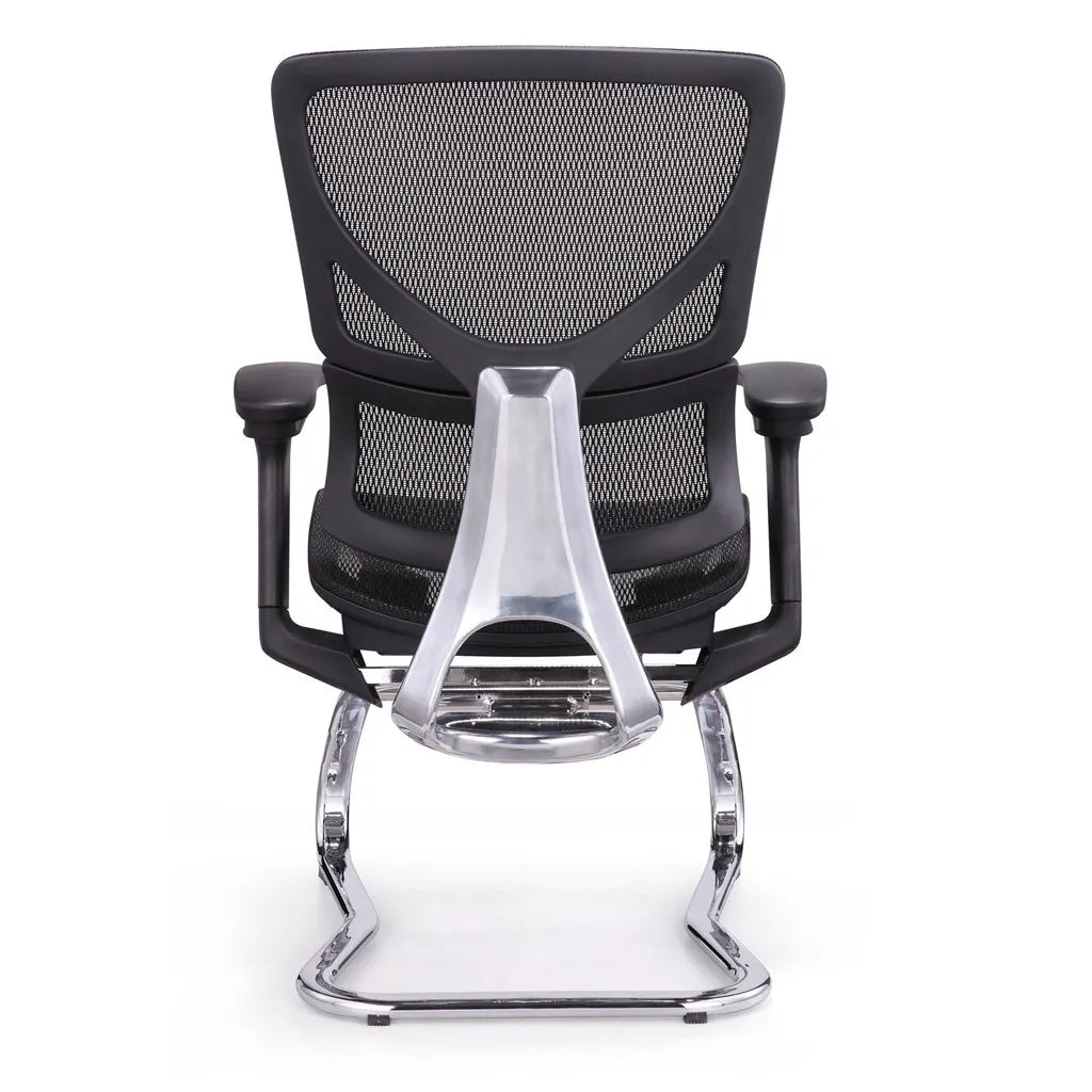 JMT-815434 Modern Mesh Meeting Room Chair with Nylon Back Frame and Sled Legs