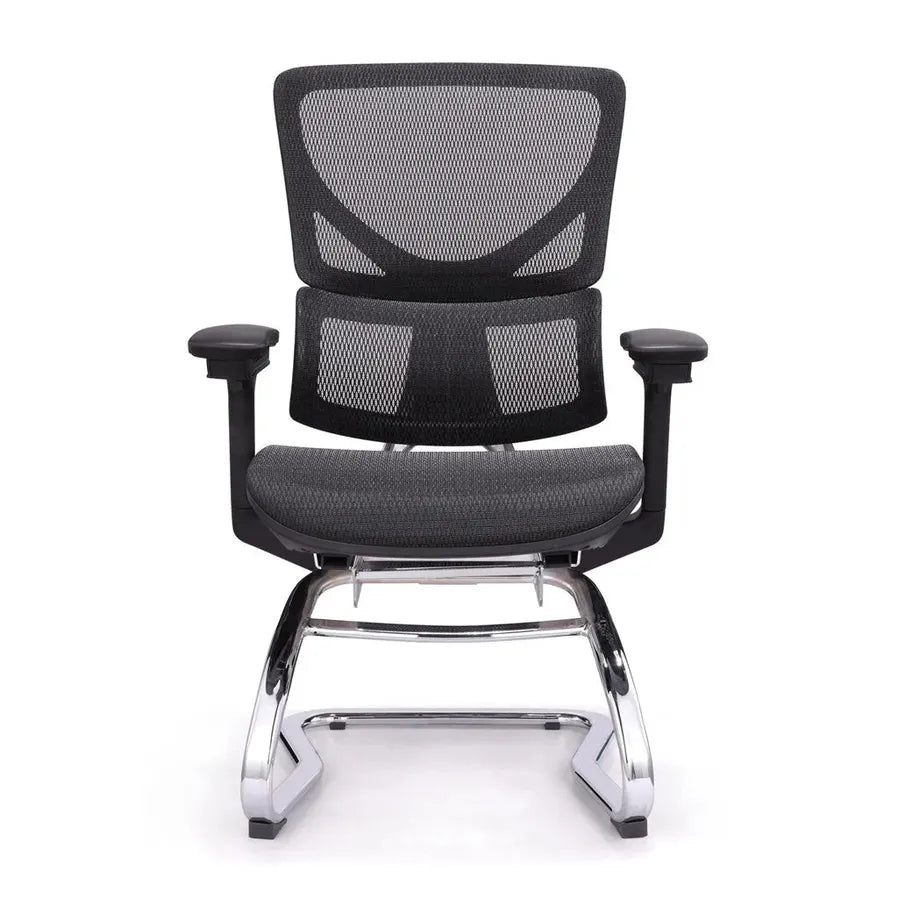 JMT-815434 Modern Mesh Meeting Room Chair with Nylon Back Frame and Sled Legs