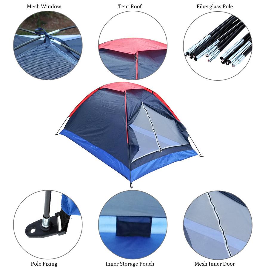 JMT-815882 Couple's Outdoor Double-Layer Camping Tent for Comfortable Adventures