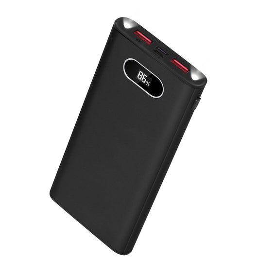 JMT-816010 20000mAh Portable Power Bank with Fast Charging, 3 Outputs & LED Display, Flashlight, Compatible with iPhone and Samsung