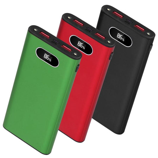 JMT-816010 20000mAh Portable Power Bank with Fast Charging, 3 Outputs & LED Display, Flashlight, Compatible with iPhone and Samsung