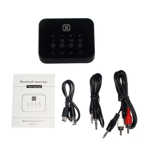 JMT-816010 3.5mm Bluetooth Car and Home Audio Transmitter with External Power Supply and 8m Range