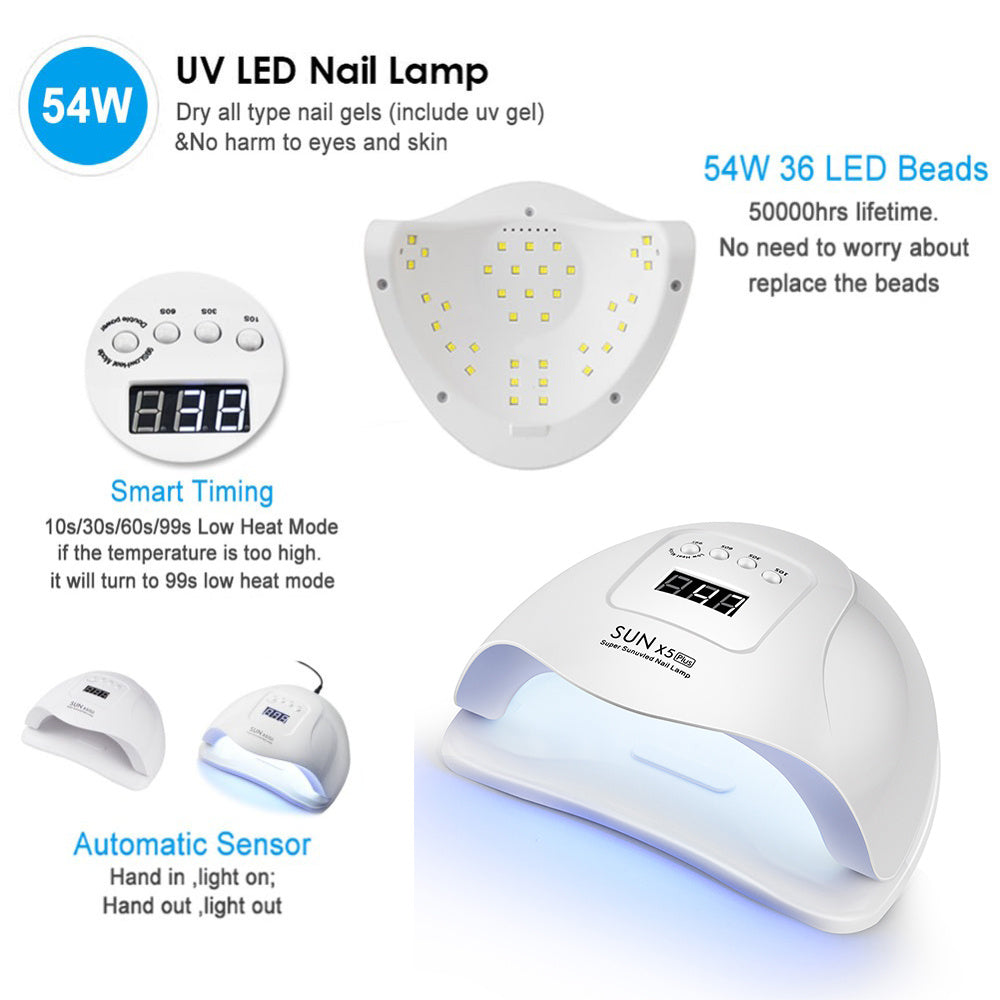 JMT-816138 LED Phototherapy Nail Lamp with On-Screen Sensor for UV/LED Gel Application