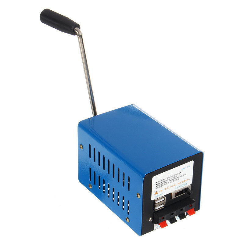 JMT-816330 Hand Crank Generator with USB Charging - 20W Power, Metal Design, Compact & Portable