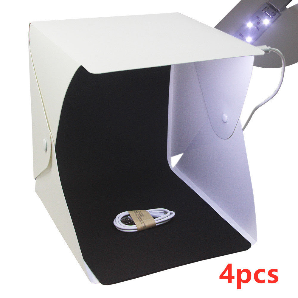 JMT-816522 20cm Portable Pop-Up LED Light Box for Personal Photography with Black and White Backgrounds