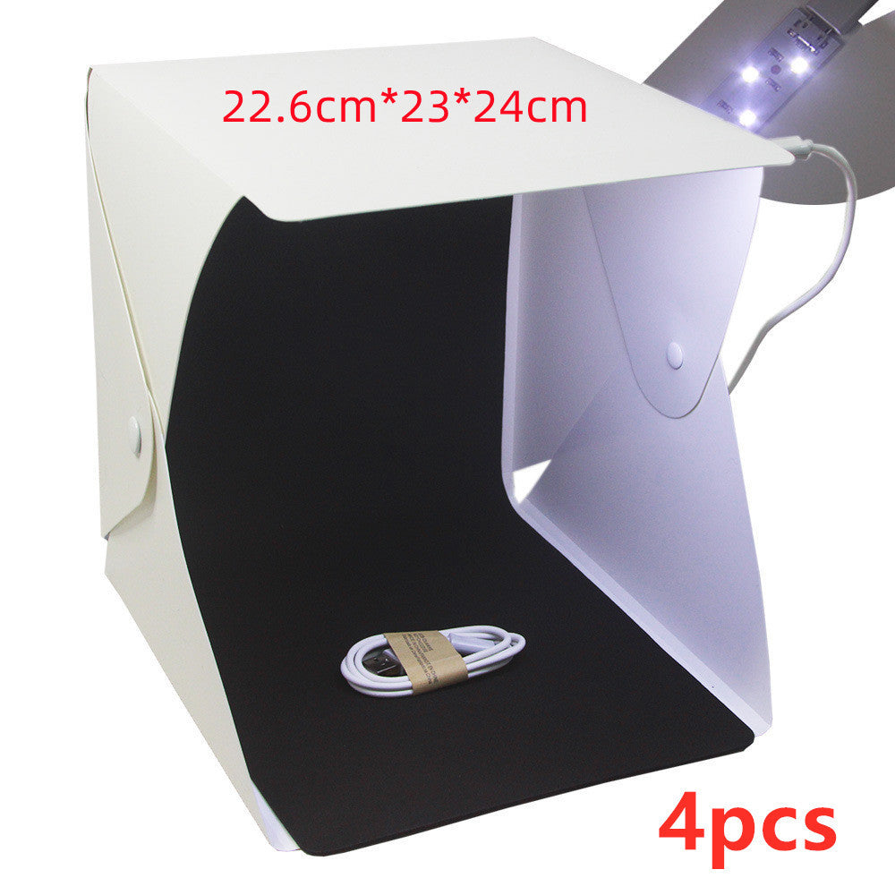 JMT-816522 20cm Portable Pop-Up LED Light Box for Personal Photography with Black and White Backgrounds