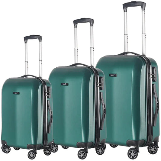 JMT-816714 Custom Logo Aluminium Trolley Luggage Set - Portable ABS Travel Suitcase with Boarding Options