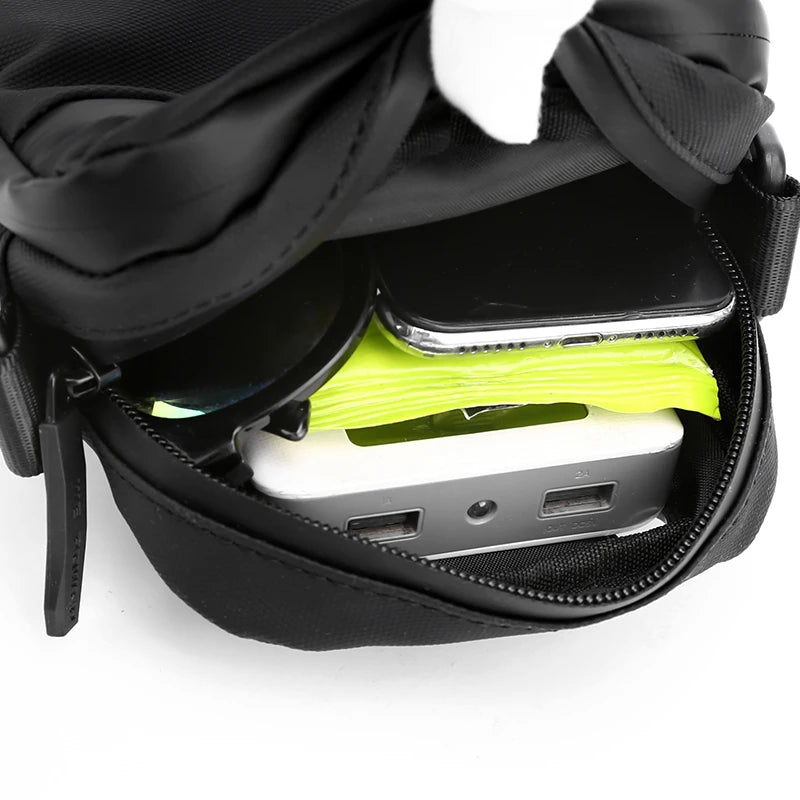 JMT-816714 Nylon Crossbody Shoulder Bag for Men with Custom Logo Design