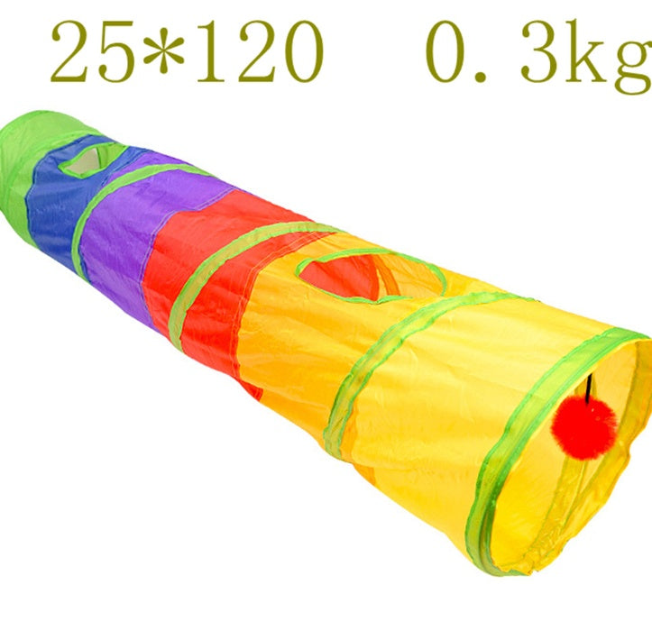 JMT-816970 Extra Long Cat Tunnel - 25 x 120 cm, Soft, Easy-Clean Material, Folds for Convenient Storage