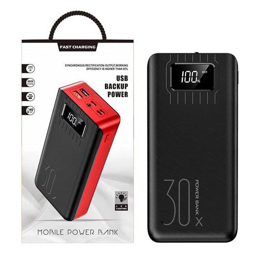 JMT-817162 High-Capacity 30000mAh Power Bank with Digital Display and LED Light