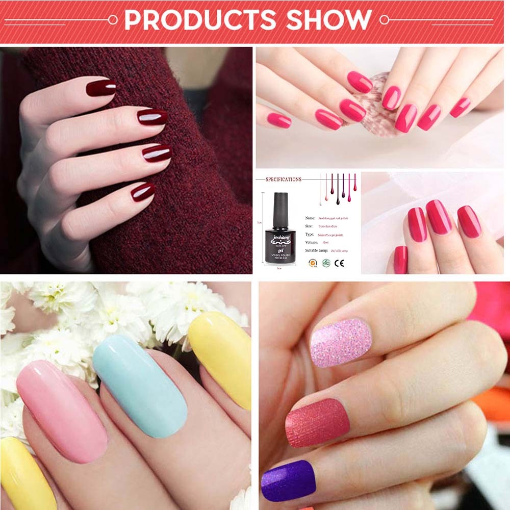 JMT-817290 80W Nail Phototherapy Lamp Set with Gel Nail Polish in 20 Colors and Base/Top Coat