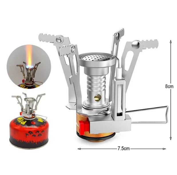 JMT-818186 Compact Portable Gas Stove for Camping and Hiking with Storage Box