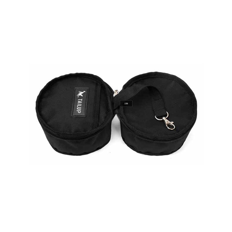 JMT-818314 Portable Folding Double Pet Bowl - Waterproof Oxford Cloth, Travel-Friendly Design, Compact Storage