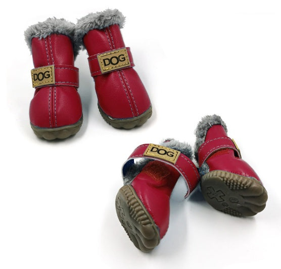 JMT-818762 Warm Waterproof Dog Snow Boots for Autumn and Winter - Non-Slip, Wear-Resistant Design in Multiple Colors