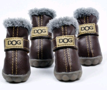 JMT-818762 Warm Waterproof Dog Snow Boots for Autumn and Winter - Non-Slip, Wear-Resistant Design in Multiple Colors