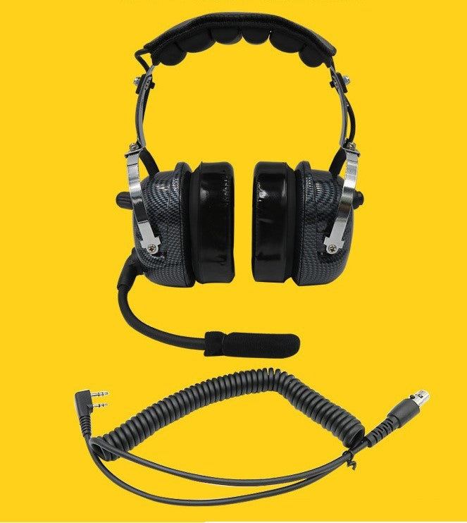 JMT-818954 Aviation Headset with Noise Cancellation and Durable PU + PVC Construction