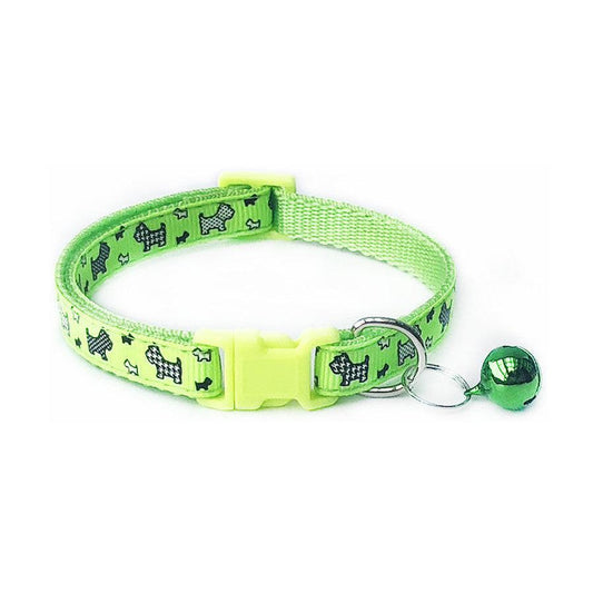 JMT-818954 Cartoon Pattern Adjustable Dog and Cat Collar - 1.0cm Width, 19-32cm Adjustable Range