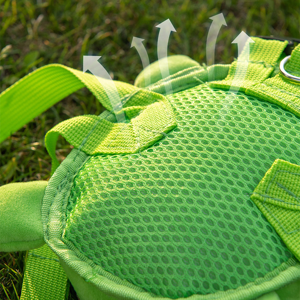 JMT-819274 Cartoon Turtle Shape Dog Backpack Harness with Metal Zipper and Large Capacity for Pets