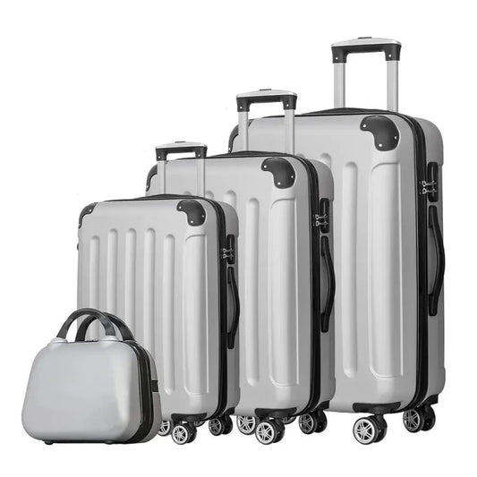 JMT-819338 20-Inch Cabin Suitcase Set with Removable Rims - 3-Piece Mini Rolling Luggage Set