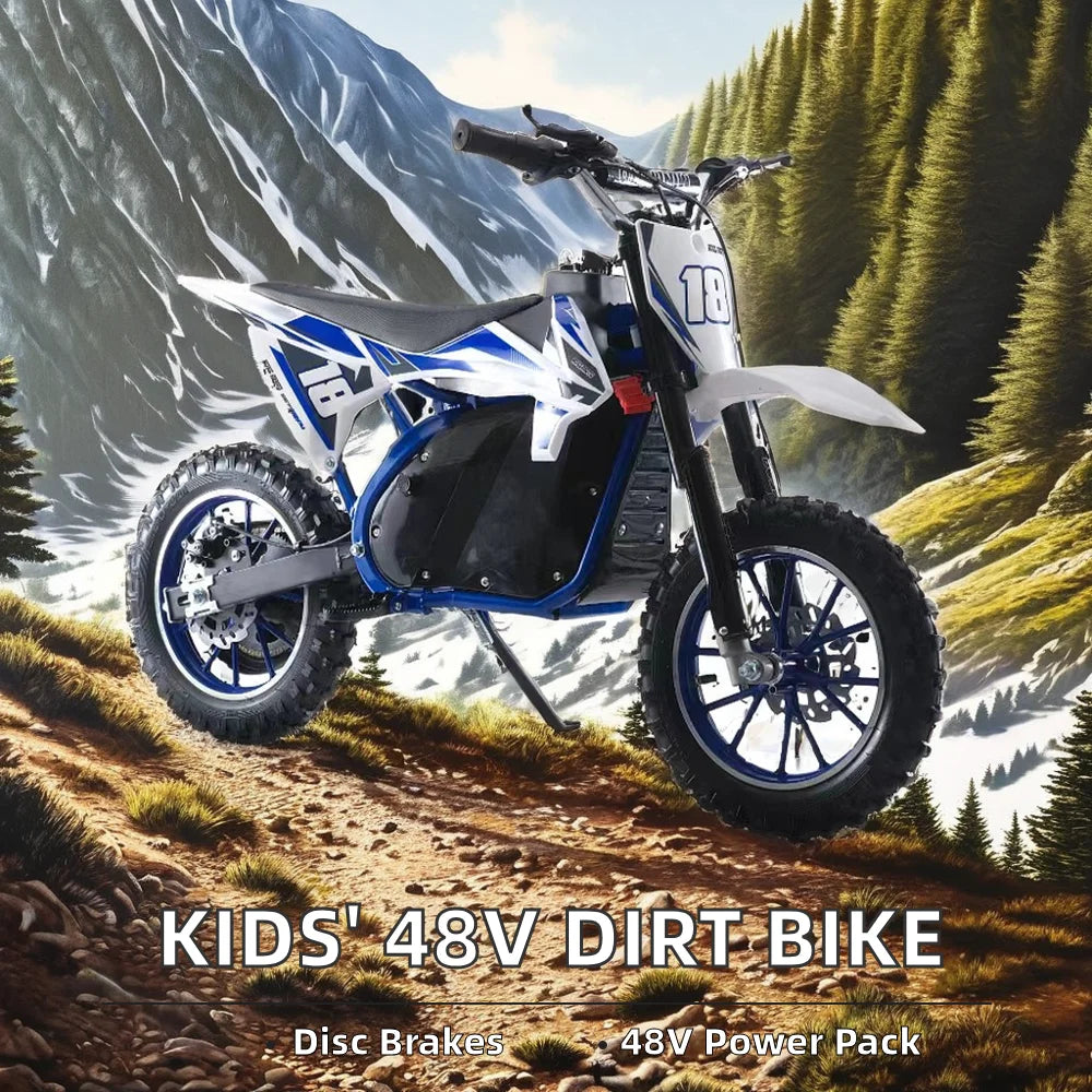 JMT-820042 10-Inch Electric Dirt Bike for Kids with Off-Road Capabilities , Top Speed 27.9 mph