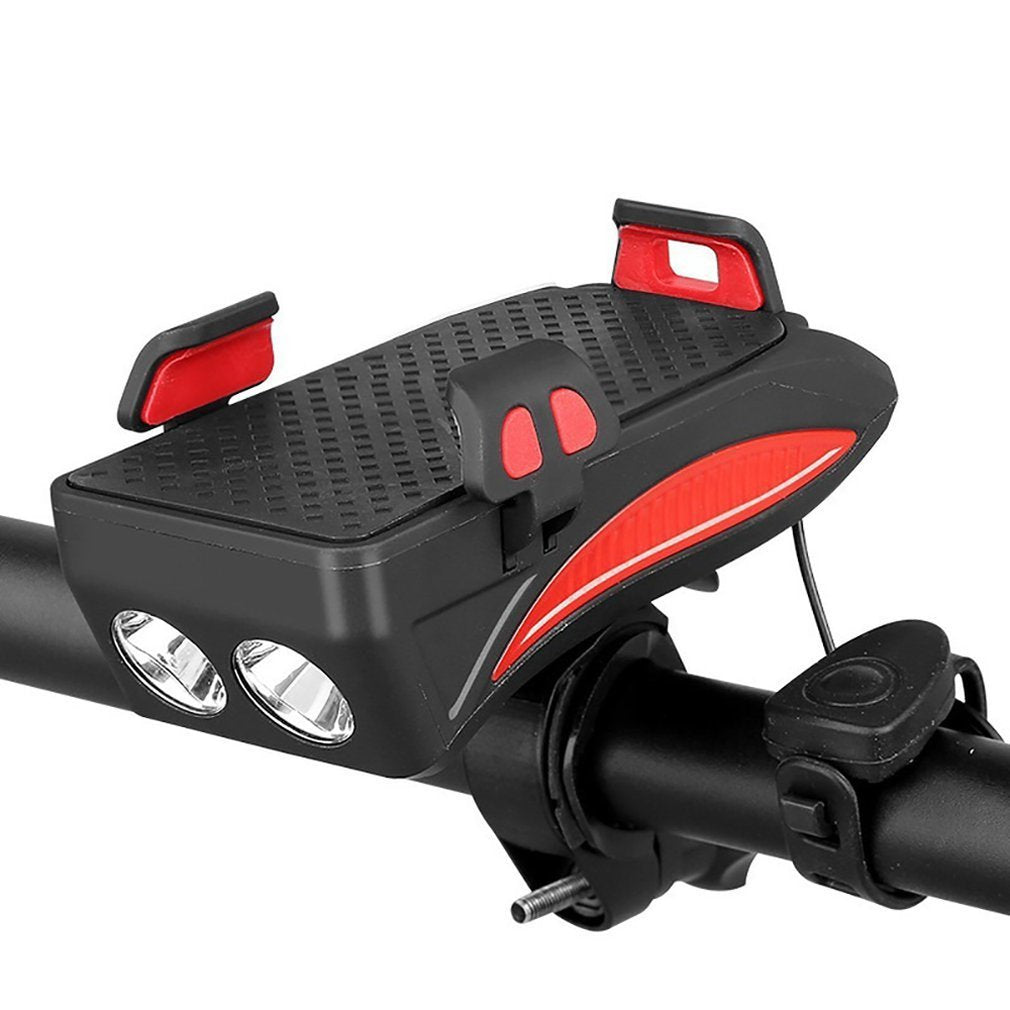 JMT-820298 Multipurpose Night Riding Power Bank with Mobile Phone Holder and Horn Lamp - 2000mAh & 4000mAh Options