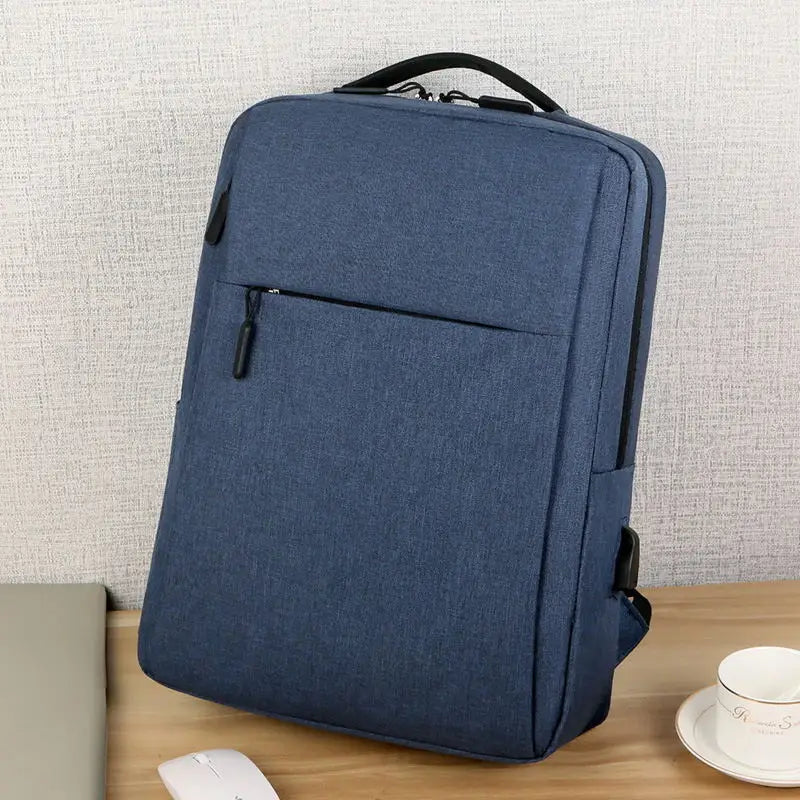 JMT-820618 Waterproof Oxford Polyester Laptop Backpack with USB Charging Port - Customisable Unisex Rucksack for Business Use