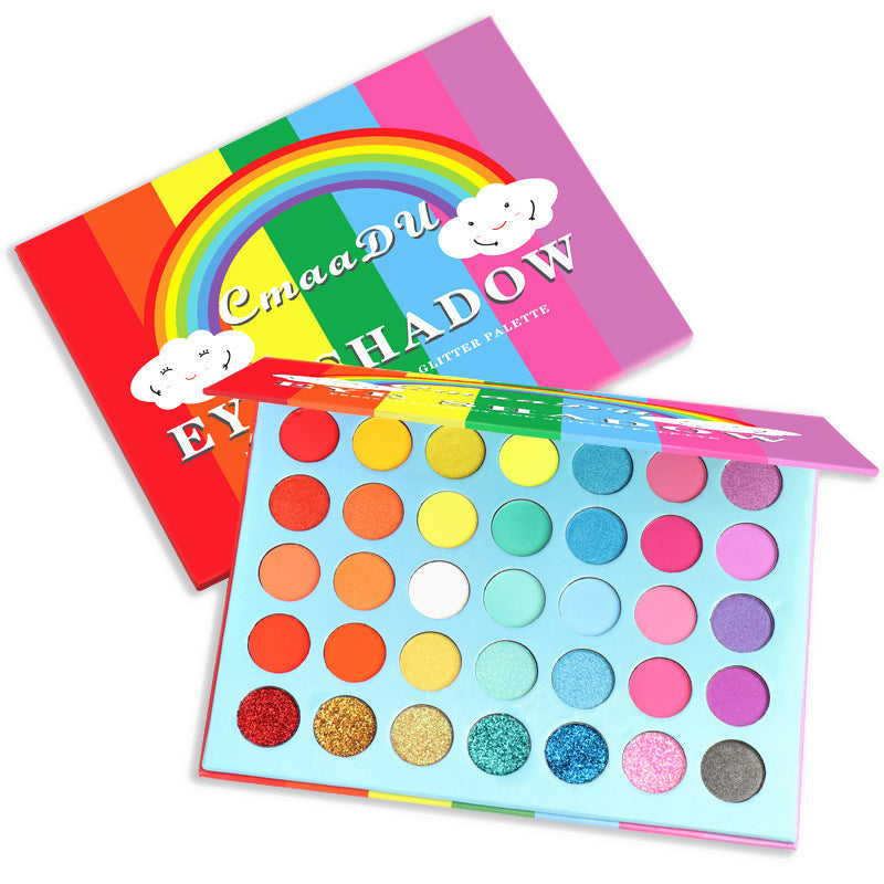 JMT-820874 35-Color Matte Eyeshadow Palette - Waterproof, Full Coverage, Ideal for Defining and Enhancing Features