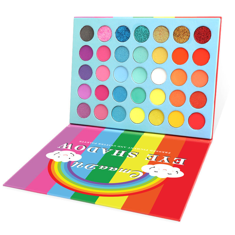 JMT-820874 35-Color Matte Eyeshadow Palette - Waterproof, Full Coverage, Ideal for Defining and Enhancing Features