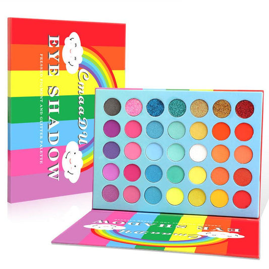 JMT-820874 35-Color Matte Eyeshadow Palette - Waterproof, Full Coverage, Ideal for Defining and Enhancing Features