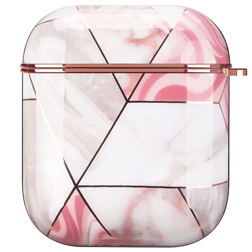 JMT-821258 Electroplating Hard Shell Protective Cover for AirPods 1 & 2 - Durable, Stylish & Drop Resistant