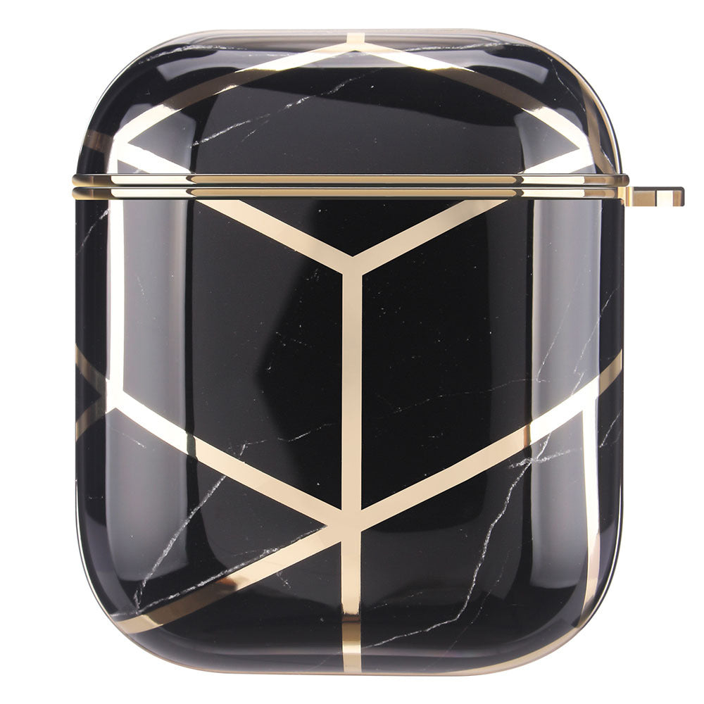 JMT-821258 Electroplating Hard Shell Protective Cover for AirPods 1 & 2 - Durable, Stylish & Drop Resistant