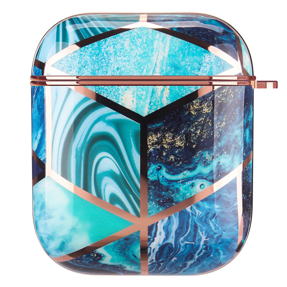 JMT-821258 Electroplating Hard Shell Protective Cover for AirPods 1 & 2 - Durable, Stylish & Drop Resistant