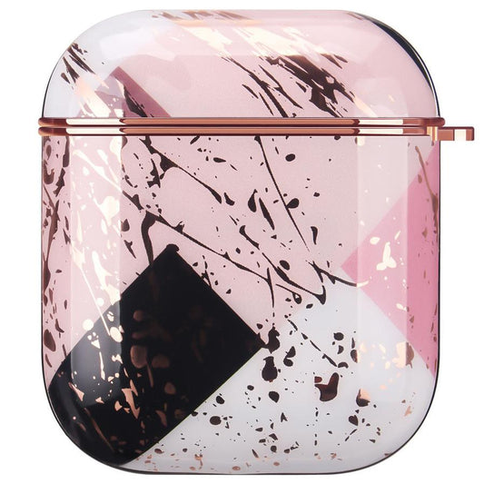 JMT-821258 Electroplating Hard Shell Protective Cover for AirPods 1 & 2 - Durable, Stylish & Drop Resistant