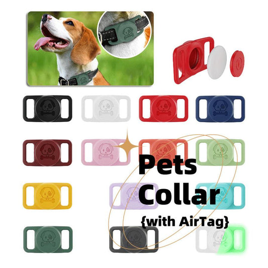 JMT-821258 Silicone Protective Sleeve for Airtag - Anti-lost Case for Pet Tracker Collar in Various Colors