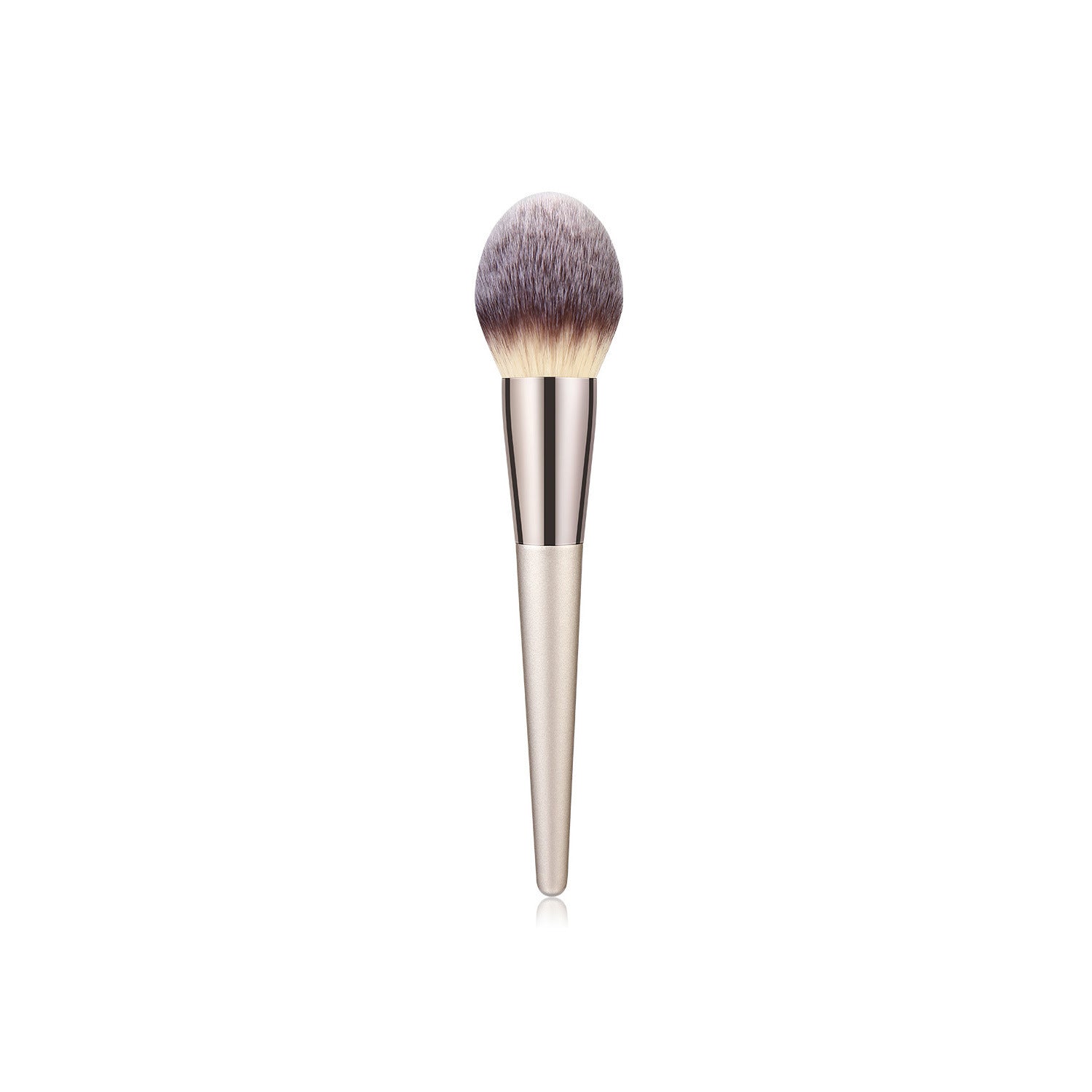 JMT-821578 Champagne Gold Wooden Handle Makeup Brush Set - 7, 9, or 10 Brushes Available