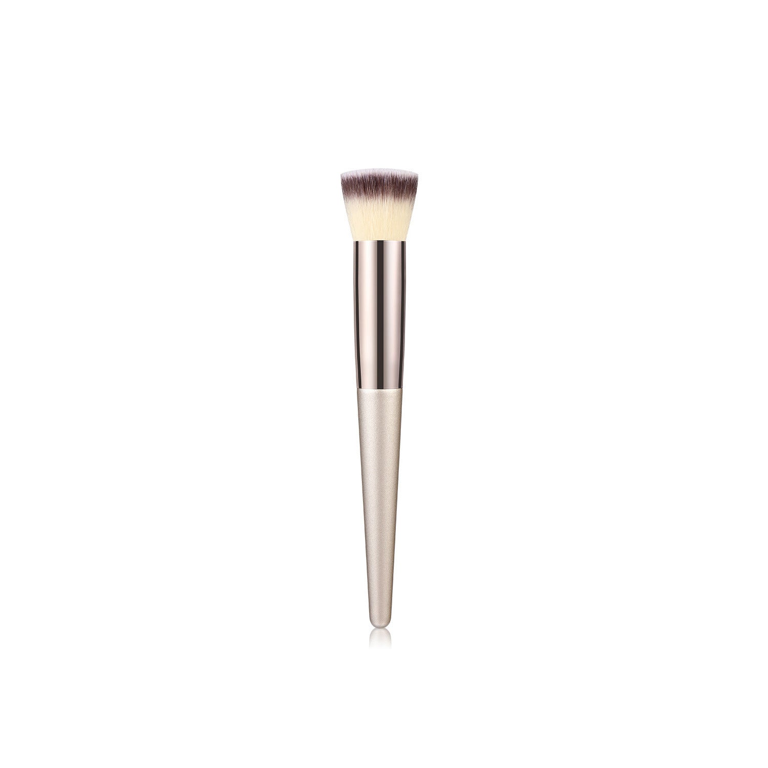 JMT-821578 Champagne Gold Wooden Handle Makeup Brush Set - 7, 9, or 10 Brushes Available