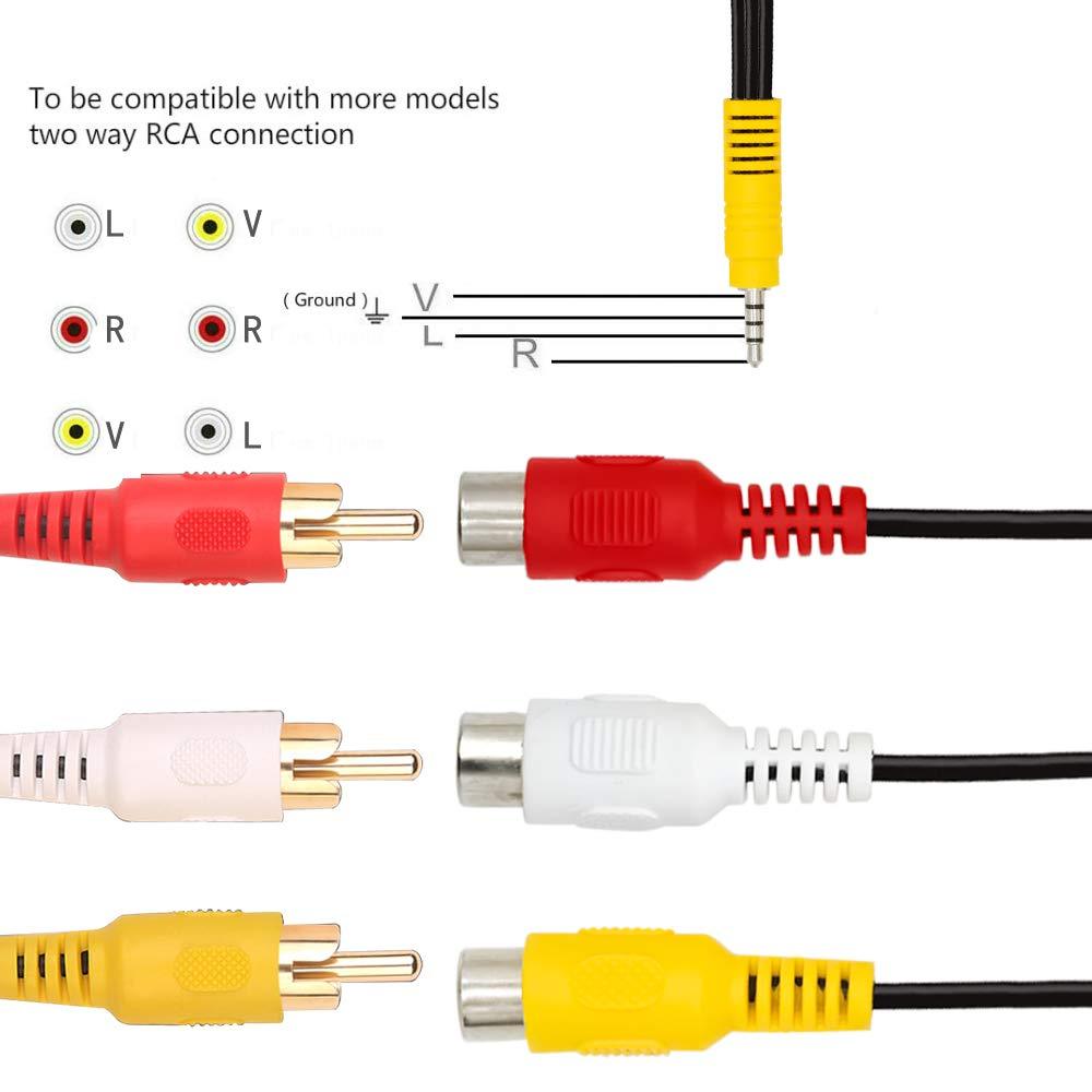 JMT-821770 3.5mm Female to RCA Composite AV Cable for Audio and Video Connection