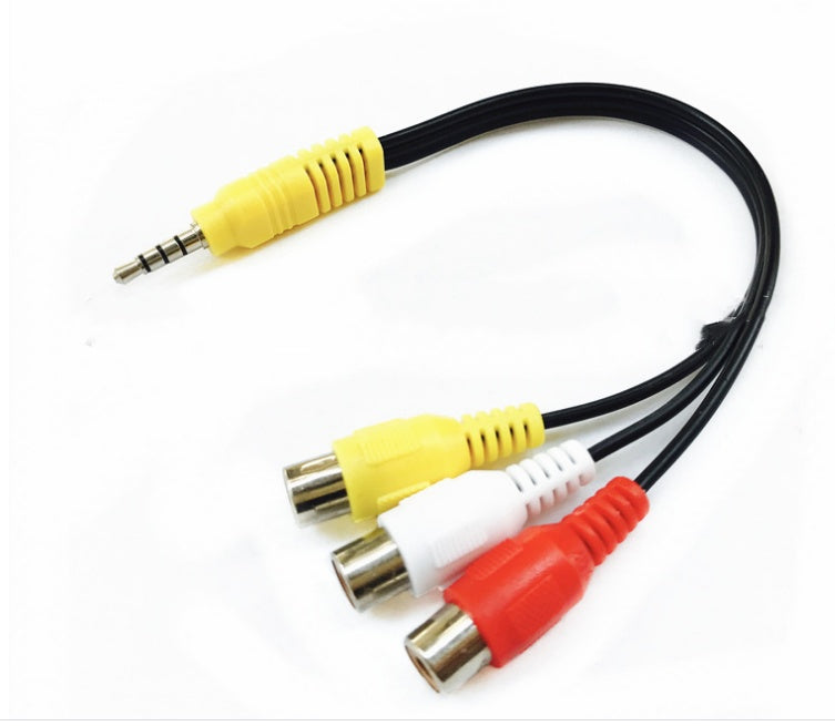 JMT-821770 3.5mm Female to RCA Composite AV Cable for Audio and Video Connection