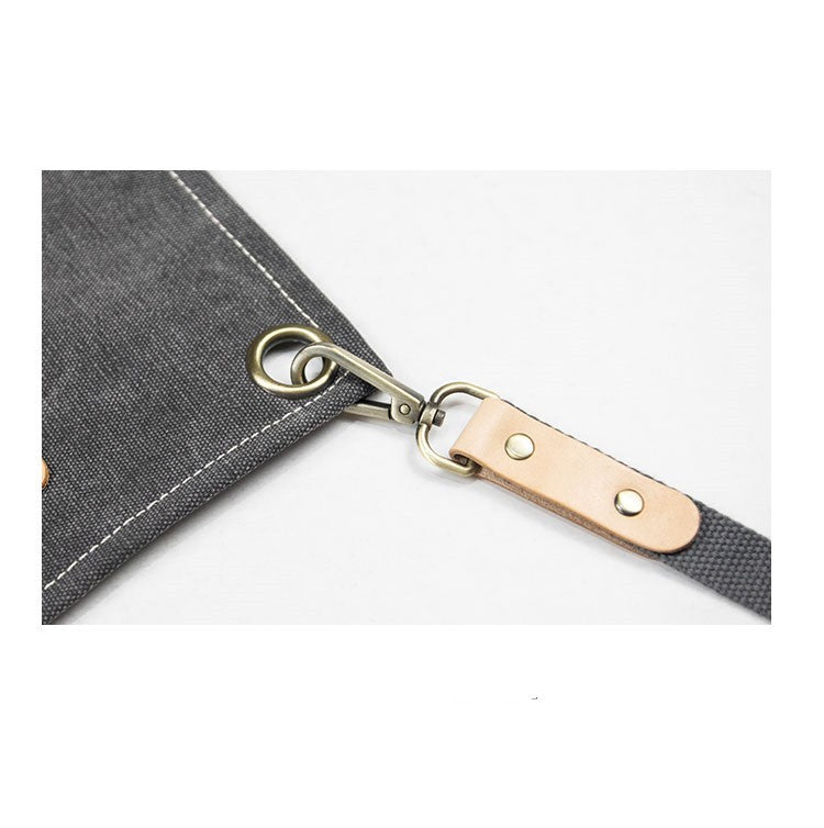 JMT-821898 Customizable Canvas Half Apron for Baking, Cooking, and Barbecue – Multiple Colors Available
