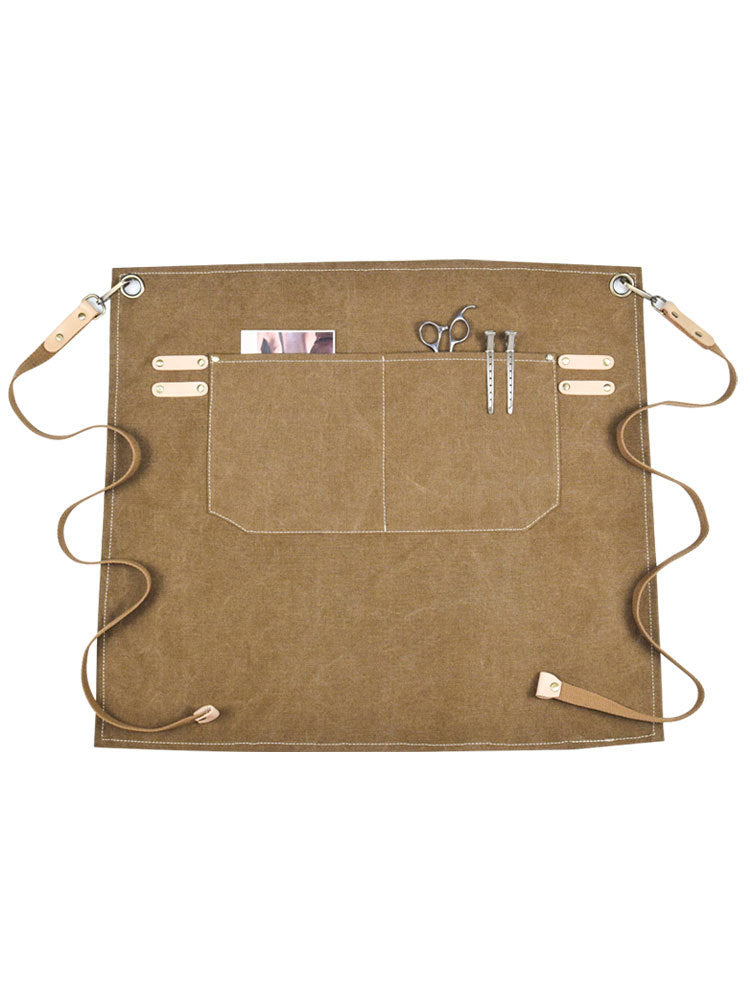 JMT-821898 Customizable Canvas Half Apron for Baking, Cooking, and Barbecue – Multiple Colors Available